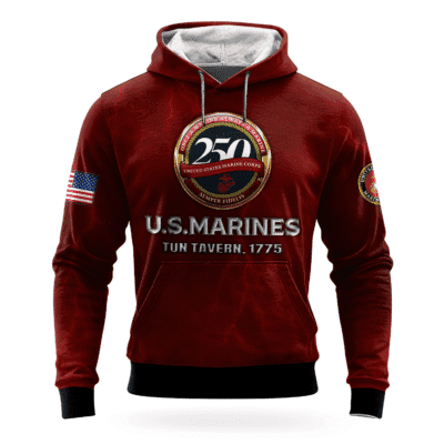US MARINE 250th Years Of Service Pullover Hoodie