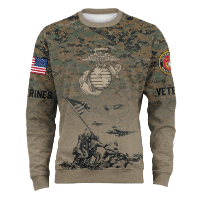 US MARINES 250th Years Of Service  Fleece Sweatshirt