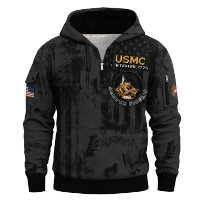 US MARINE 250th Years Of Service Quarter Zip Hoodie