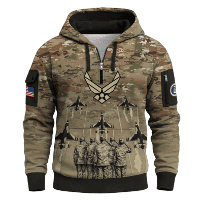US AIR FORCE 78TH Years Of Service Quarter Zip Hoodie