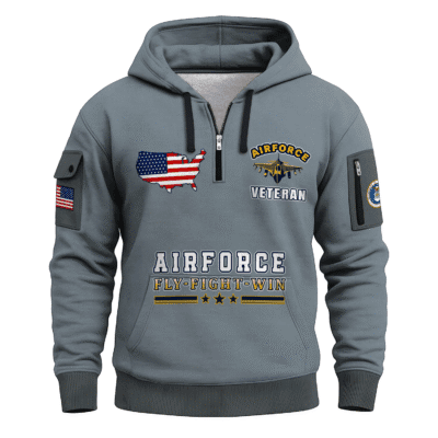 US AIR FORCE 78TH Years Of Service Quarter Zip Hoodie