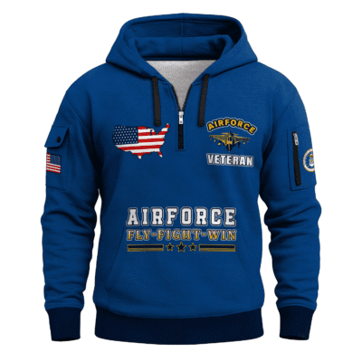 US AIR FORCE 78TH Years Of Service Quarter Zip Hoodie