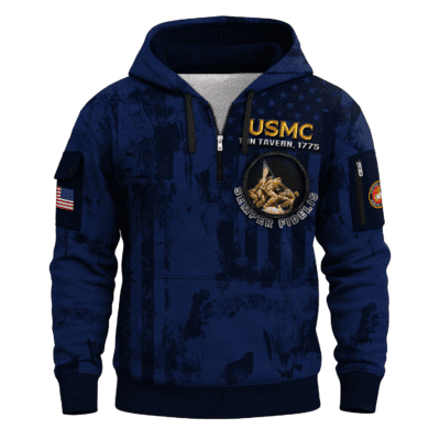 US MARINE 250th Years Of Service Quarter Zip Hoodie