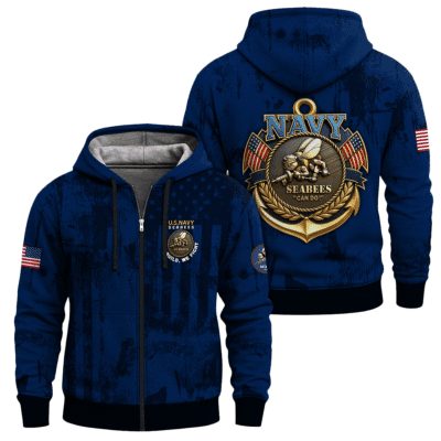 US Navy SeaBees Full Zip Hoodie