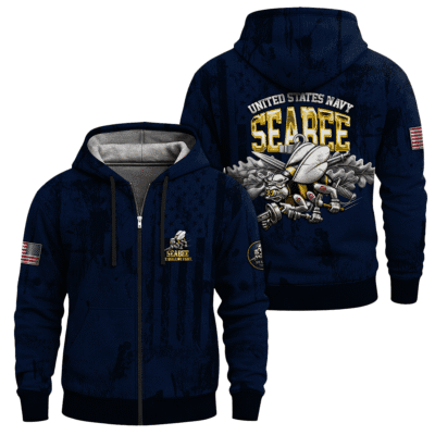 US Navy SeaBees Full Zip Hoodie