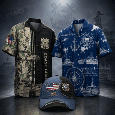 US COAST GUARD 2 Hawaiian + 1 Cap Bundle