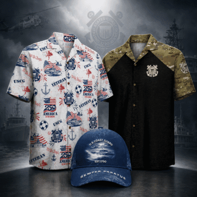 US COAST GUARD 2 Hawaiian + 1 Cap Bundle