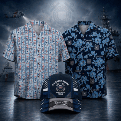 US COAST GUARD 2 Hawaiian + 1 Cap Bundle