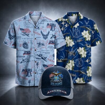 US AIR FORCE 2 Hawaiian + 1 Cap Bundle