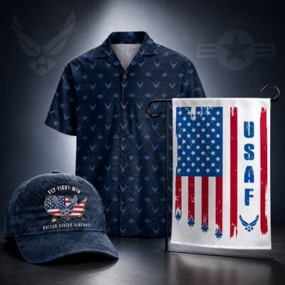 US AIR FORCE 1 Hawaiian + 1 Cap + 1 Branch Flag Bundle