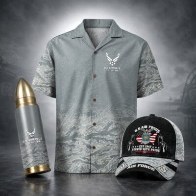 US AIR FORCE 1 Hawaiian + 1 Cap + 1 Tumbler Bundle