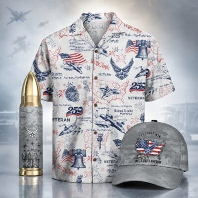 US AIR FORCE 1 Hawaiian + 1 Cap + 1 Tumbler Bundle