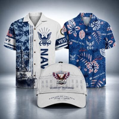 US NAVY 2 Hawaiian + 1 Cap Bundle