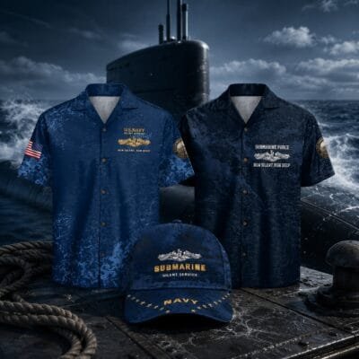 US NAVY SUBMARINE Hawaiian Shirts + Cap 3-Pack Bundle