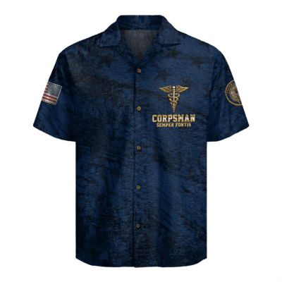 US Navy Corpsman Hawaiian Shirt