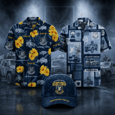 US AIR FORCE SECURITY FORCES (DEFENDERS) 2 Hawaiian + 1 Cap Bundle