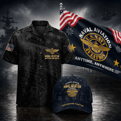 US NAVY NAVAL AVIATION 1 Hawaiian + 1 Cap + 1 Branch Flag Bundle