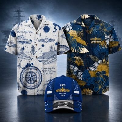 US NAVY SURFACE WARFARE 2 Hawaiian + 1 Cap Bundle