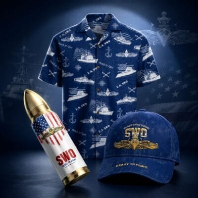 US NAVY SURFACE WARFARE 1 Hawaiian + 1 Cap + 1 Tumbler Bundle