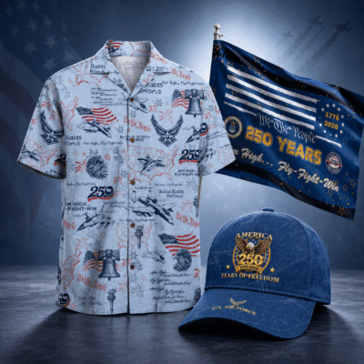 US AIR FORCE 1 Hawaiian + 1 Cap + 1 Flag Bundle