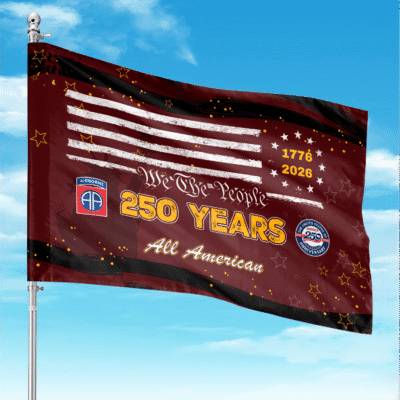 US Army 82nd Airborne - America 250th Anniversary US Semiquincentennial Flag