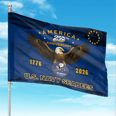US Navy Seabees - America 250th Anniversary US Semiquincentennial Flag