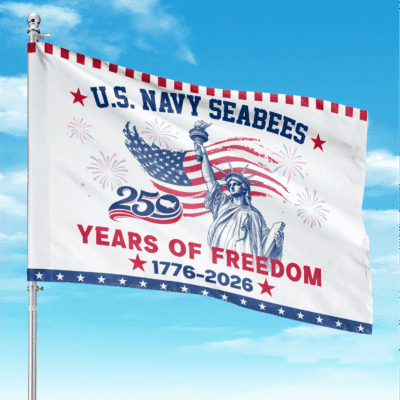 US Navy Seabees - America 250th Anniversary US Semiquincentennial Flag